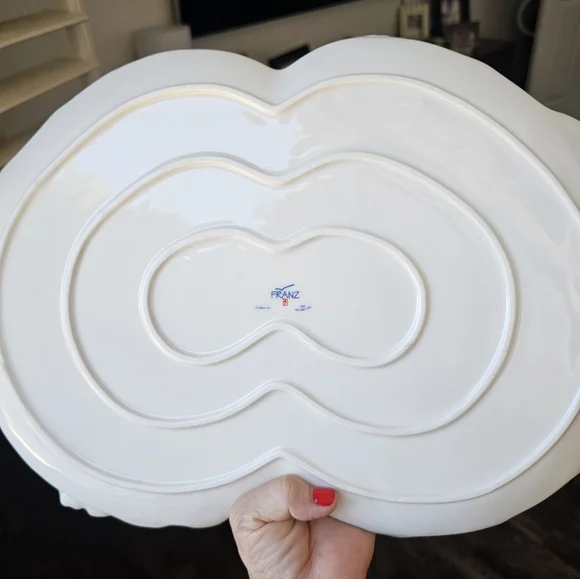 FRANZ  COLLECTION SWEET PEA GARDEN PLATTER - Picture 9 of 9